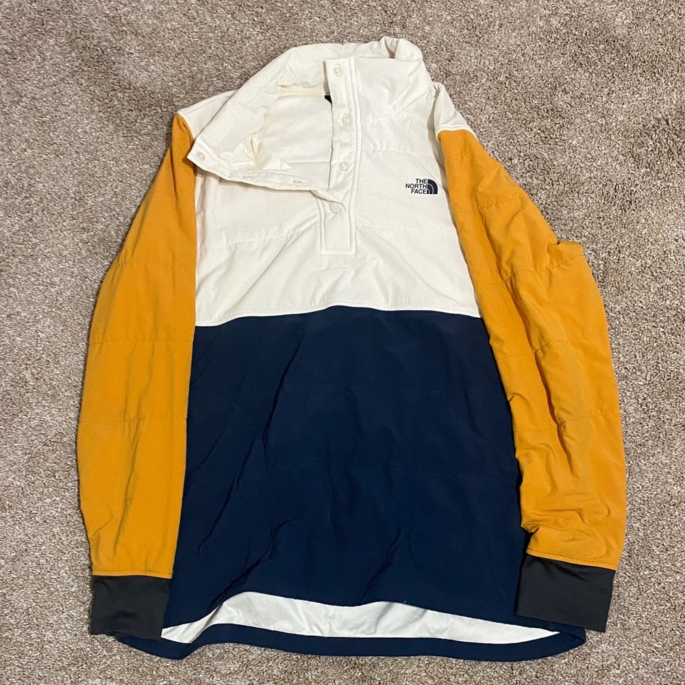 The North Face Mustard and Navy Pullover